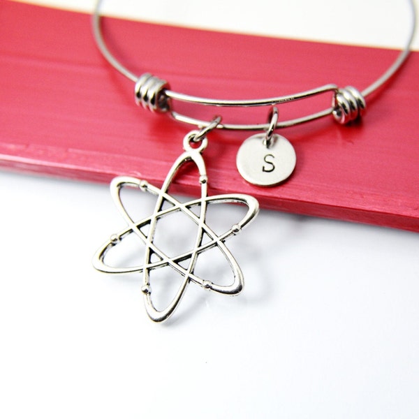 Atom Charm Bracelet, Atom Charm, Science Charm, Science Teacher Gift, Scientists Gift, Biology Gift, Researcher Gift, Chemistry Gift, N1501