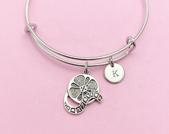 Filmmaker Bracelet, Film Reel Charm, Personalized Gift, N85B