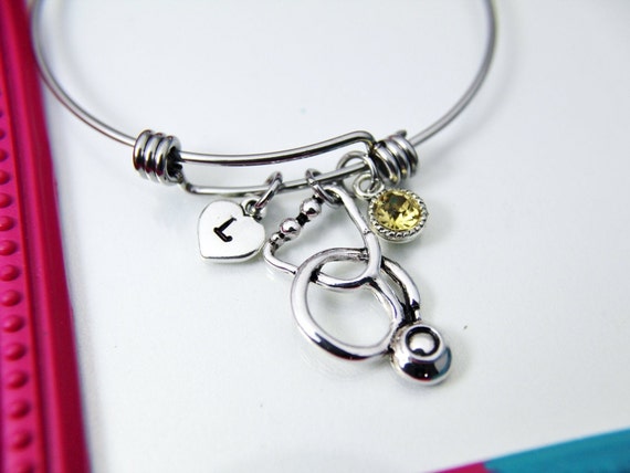 Medical Stethoscope Bracelet Box Adjustable Chain Jewelry Gift For Doctor  Medical Friends Charm Women Men Bracelets - AliExpress