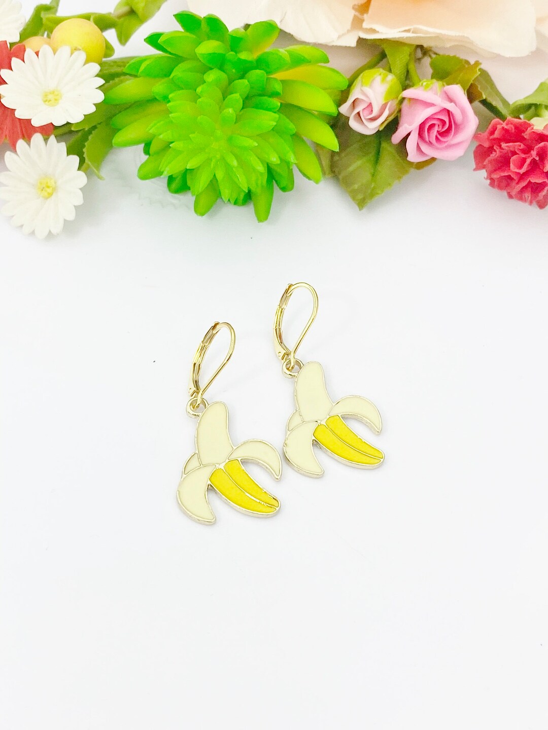 Gold Peed Banana Earrings Lebua Jewelry Mother's Day - Etsy