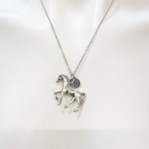 Silver Walking Horse Charm Necklace Horse Lover Pet Gifts Idea Personalized Customized Made to Order, N4655