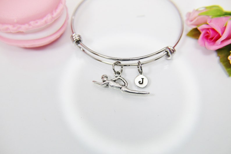 Swimming Bracelet, Swimmer Bracelet, Personalized Gift, Christmas Gift, Birthday Gift, Appreciation Gift, Thank You Gift, N3752 image 2