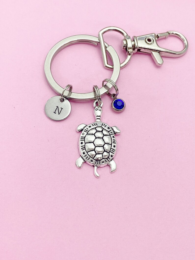 Silver Turtle Charm Keychain Biologist Zoologist Zoology Gifts Ideas ...