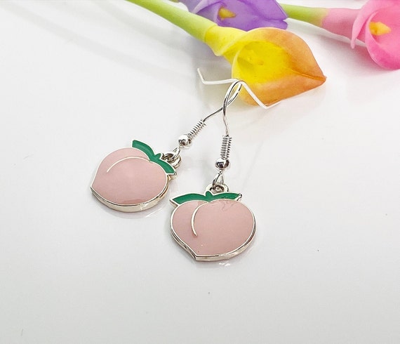 Peach pink best sale earrings