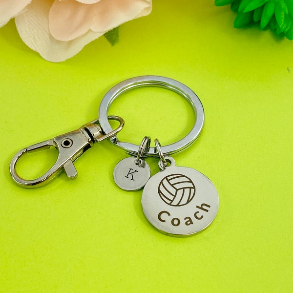 Coach Volleyball Keychain Etsy