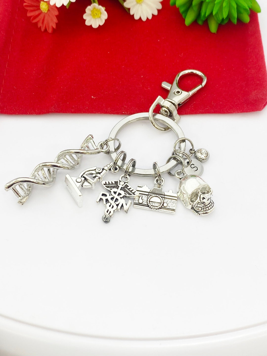 Register Nurse Crime Scene Investigation Keychain, Forensic Science