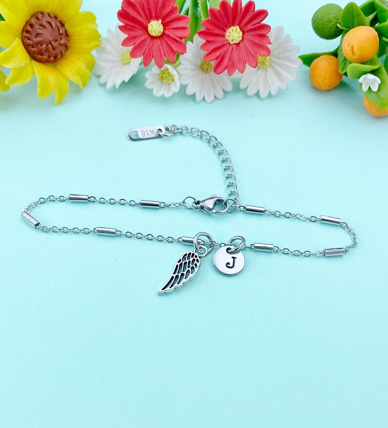 Guardian Angel Wing Charm Bracelet Sympathy Gift & Everyday Reminder, N1547C Bild 7