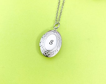 Best Christmas Gift for Granddaughter, Daughter, Sister, Stepdaughter, Stainless Steel Locket Necklace, Keepsake D327