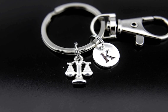 White Libra Key Tag