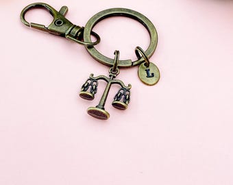 Justice Scale Charm Keychain – Gift for Lawyer, Judge, Law Student – Symbolic Legal Accessory for Family, Friends & Career Milestones, N6664