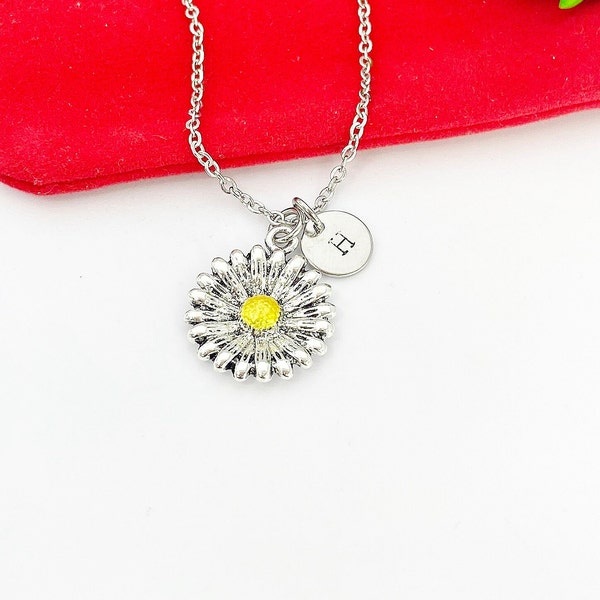 Silver Daisy Charm Necklace