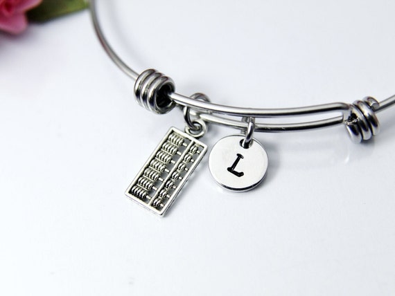 Abacus Bracelet Abacus Bangle Abacus Charm Counting Charm Calculator Charm Accountant Gift Bookkeeping Gift Personalized Gift DN1500 Etsy UK