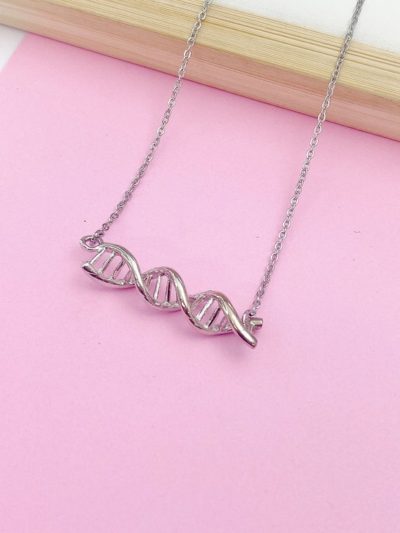 Silver DNA Necklace, N3634 - Etsy