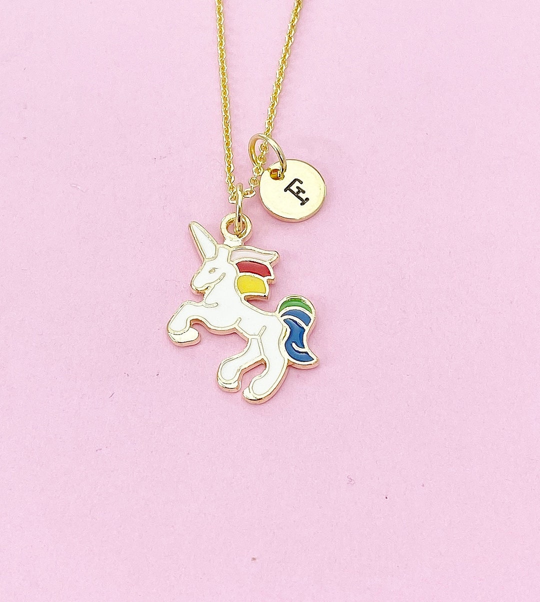 Unicorn Necklace, Rainbow Unicorn, N4358 - Etsy