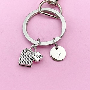 Silver Tea Bag Charm Keychain, N 1749