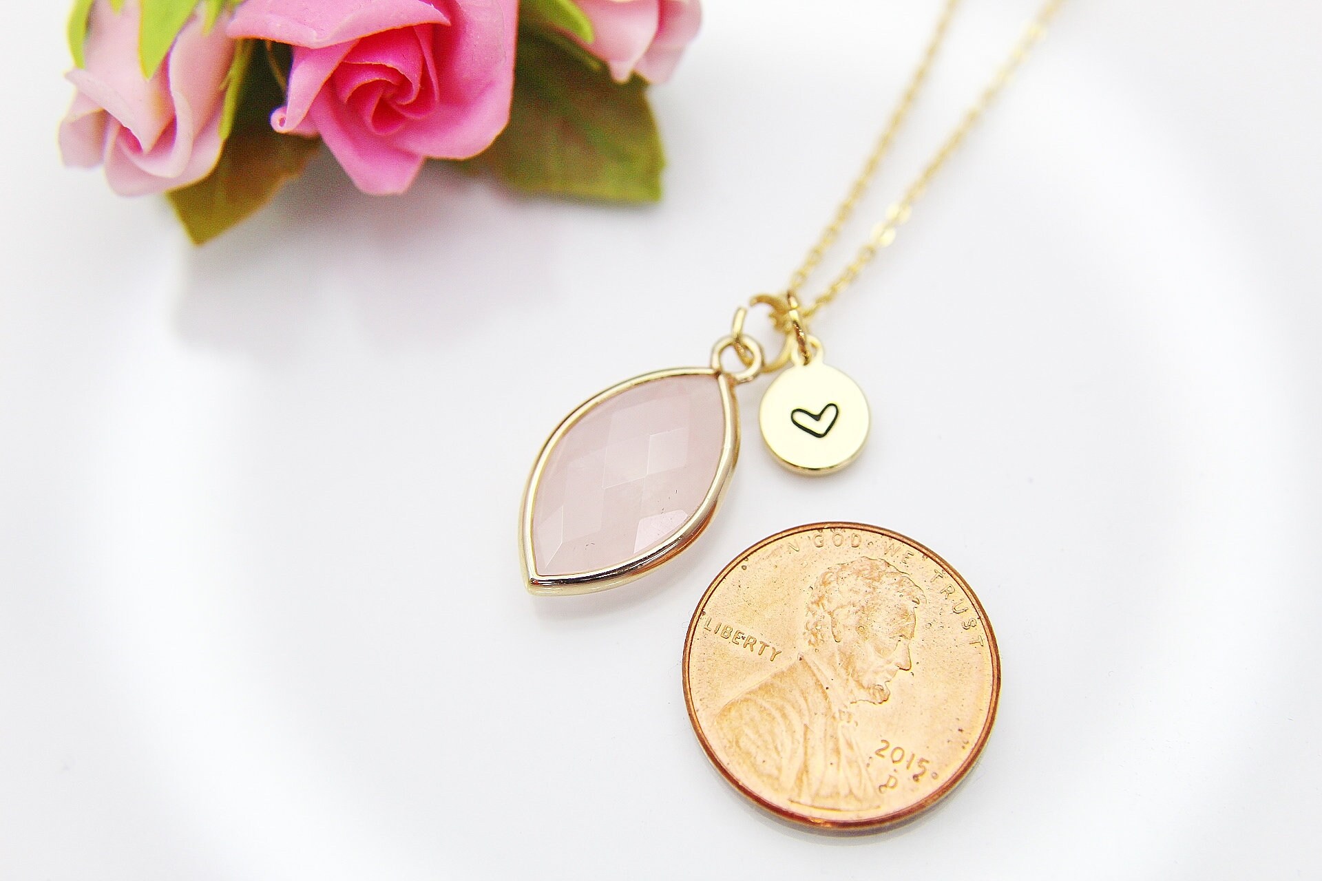 ブレスレット LESS IS MORE rose gemstone necklace Rose Quartz Necklace, Natural Gemstone Jewelry N3424 - Etsy
