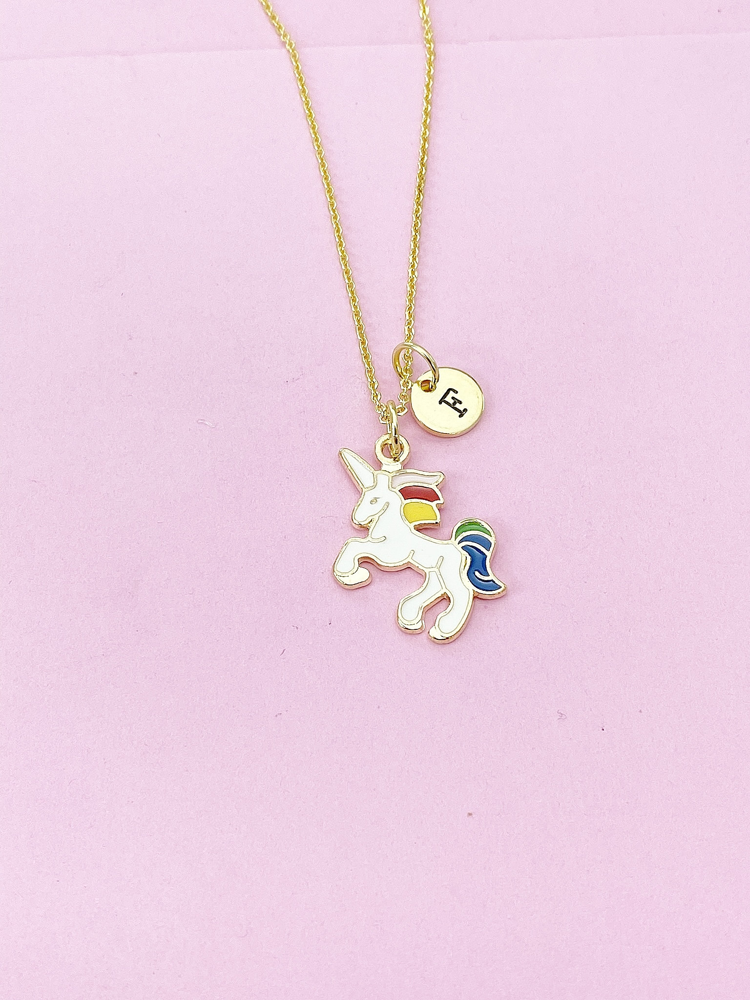Unicorn Necklace, Rainbow Unicorn, N4358 - Etsy