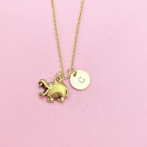 Hippopotamus Necklace in Gold, N465