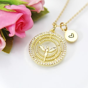 Guardian Angel Necklace, Gold Guardian Angel, Birthday Gift, Graduation Gift, Christmas Gift, Thank You Gift, Appreciation Mentor Gift N3549
