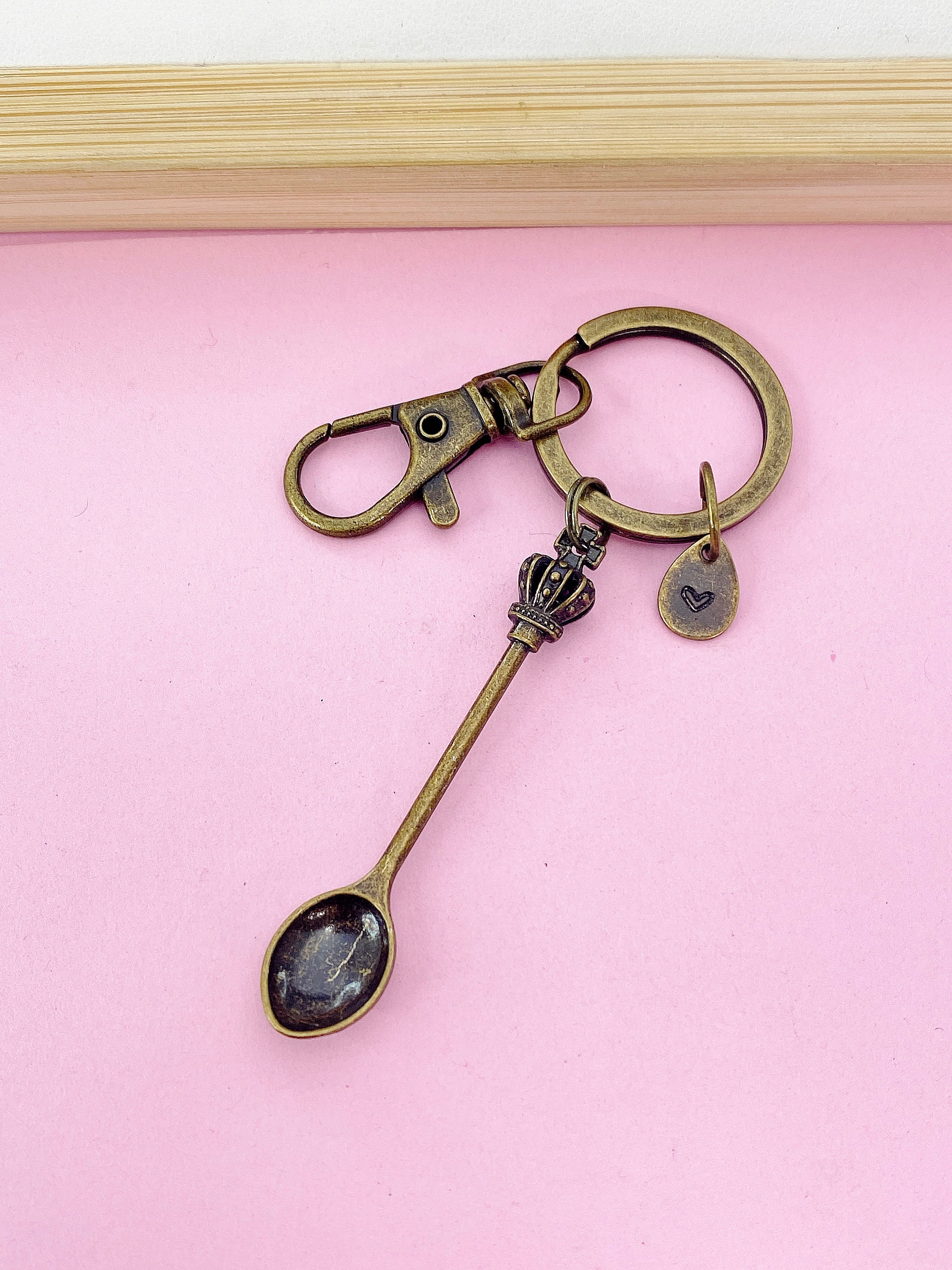 Spoon With Crown and Cross Charm Keychain, AN2663 - Etsy