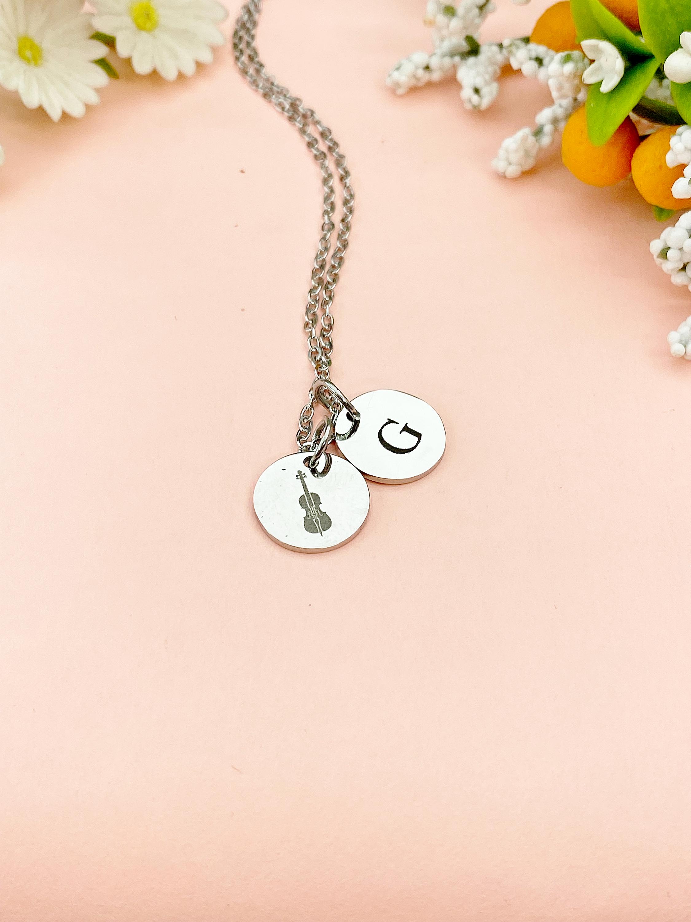 Silver Cello Charm Necklace – Orchestra Teacher Gift, String