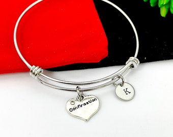 Silver Confirmation Bracelet Confirmation Jewelry Gifts, Personalized Customized Gifts, N609