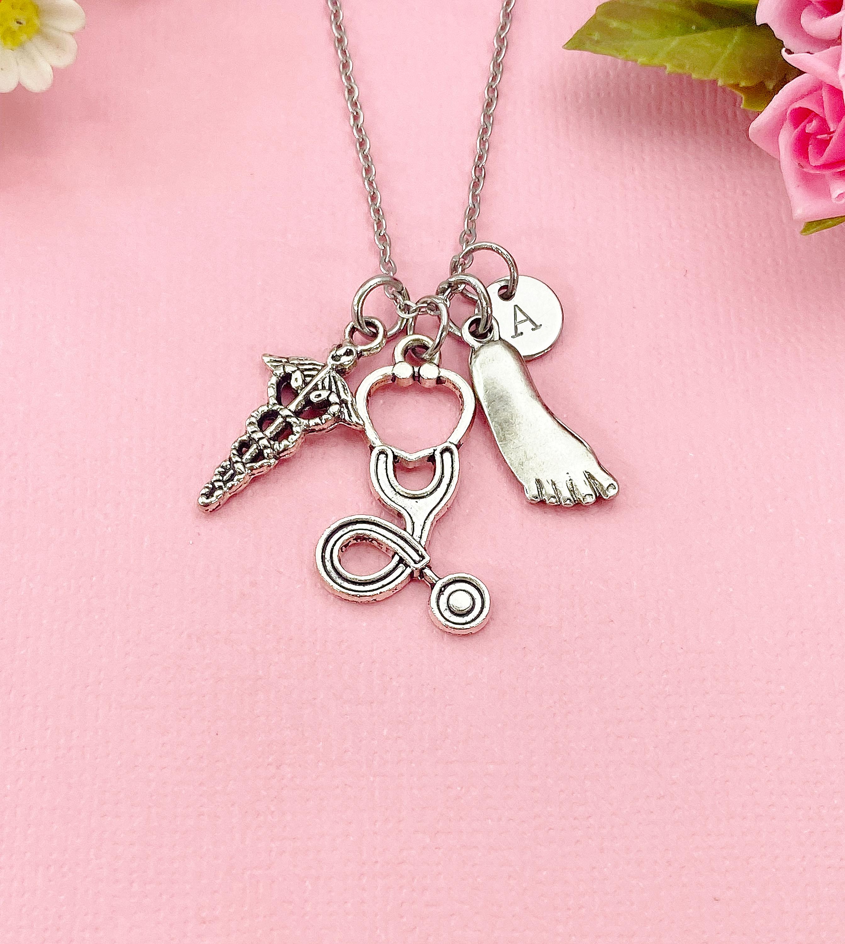 ◆CMCぺンダントアスタリスク⑤✳️1200mg◆ Caduceus Stethoscope Foot Necklace, Foot Ankle Specialist, Medical