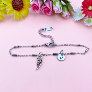 Guardian Angel Wing Charm Bracelet Sympathy Gift & Everyday Reminder, N1547C Bild 2