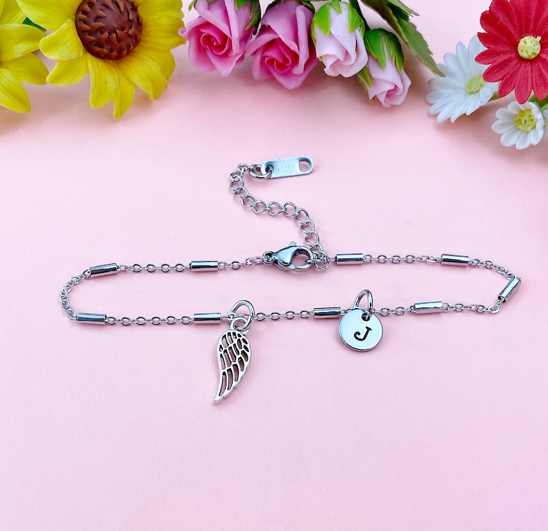 Guardian Angel Wing Charm Bracelet Sympathy Gift & Everyday Reminder, N1547C Bild 2