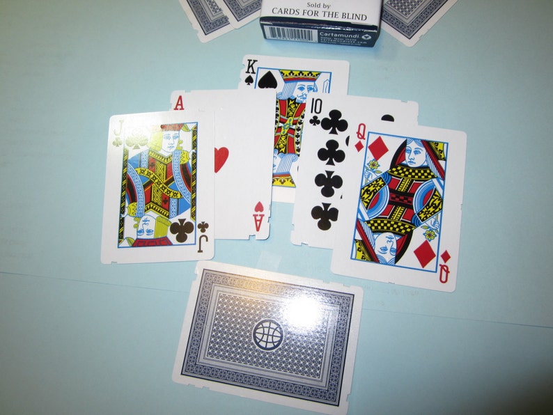Euchre Playing Cards for the Blind, Playing Cards Which Use a Notch