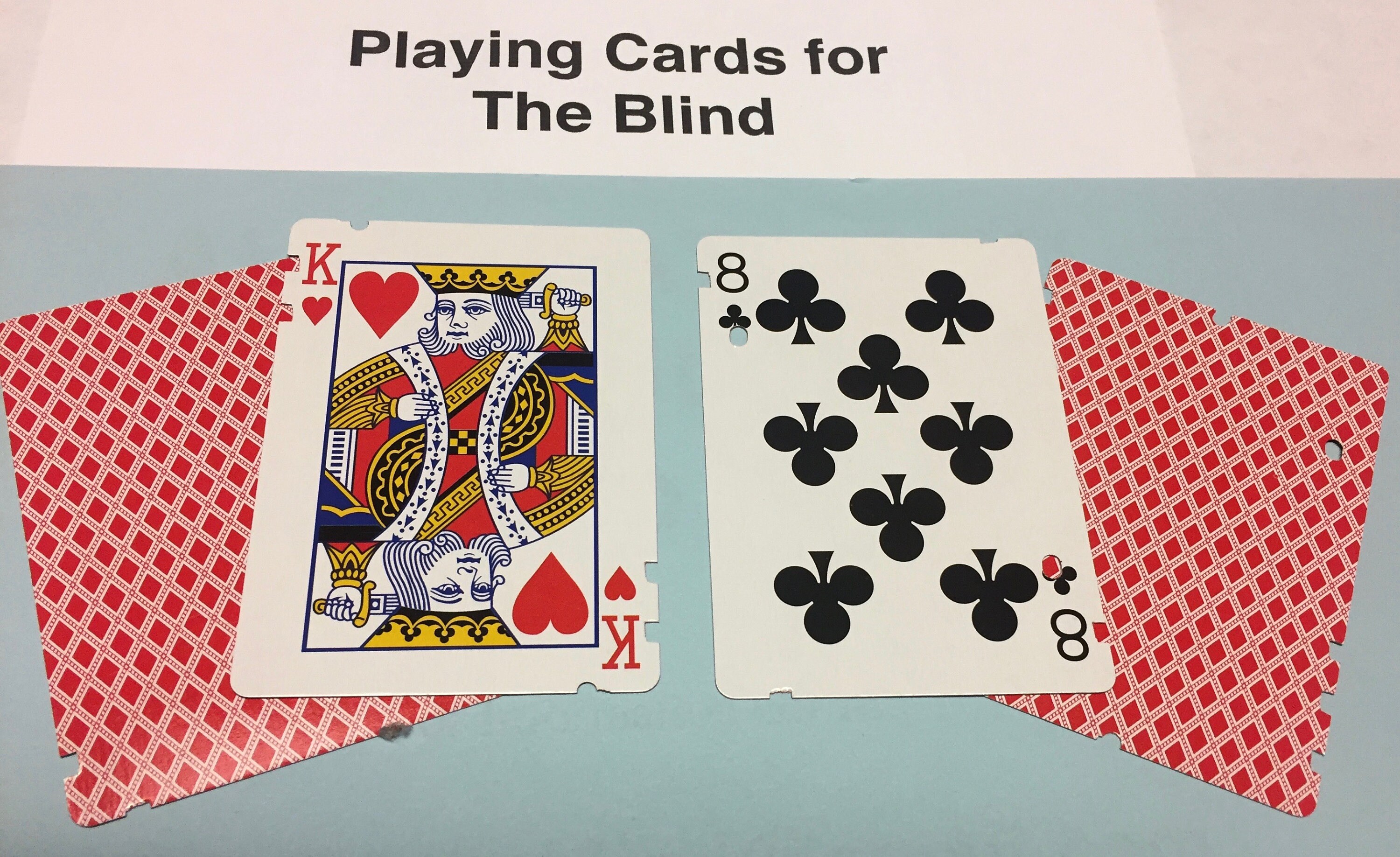Non Braille Playing Cards for the Blind and Visually Impaired Etsy Canada