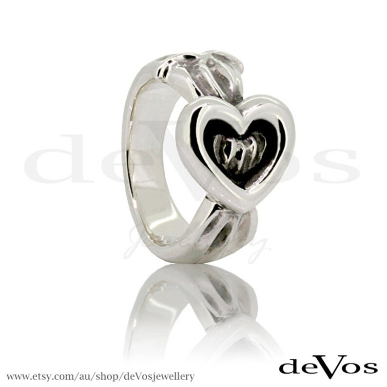 Ribbon and Heart Ring image 1