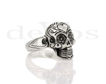 Sugar Skull Ring - Small Sugar Skull