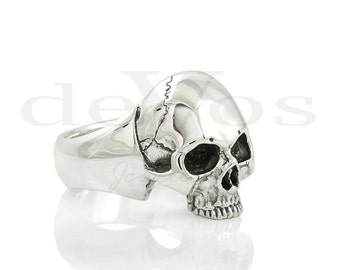 Skull Ring - Medium Half Skull Ring V2