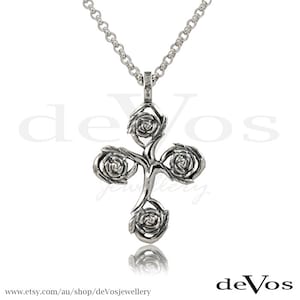 Rose Cross Pendant image 1