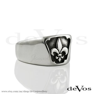 Fleur de Lis Signet Ring Bild 1