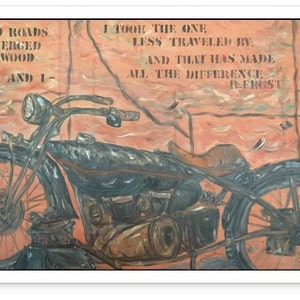 Kartka z życzeniami na Dzień Ojca, spersonalizowana grafika przedstawiająca motocykl autorstwa Sheree!!