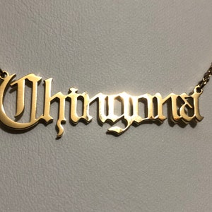 New &quot;Chingona&quot; necklace 18k gold plated on stainless steel 16-18 inches.