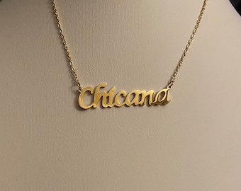 チカーナ 18K ゴールドメッキ ステンレススチールネックレス