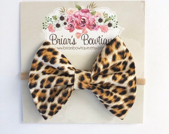 Strik met luipaardprint: haarclip of hoofdband voor baby's, peuters of meisjes