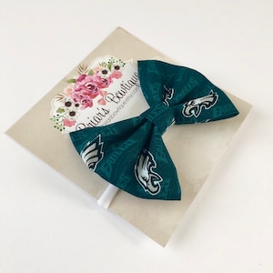Eagles Fabric Bow: Football Hair Clip or Headband
