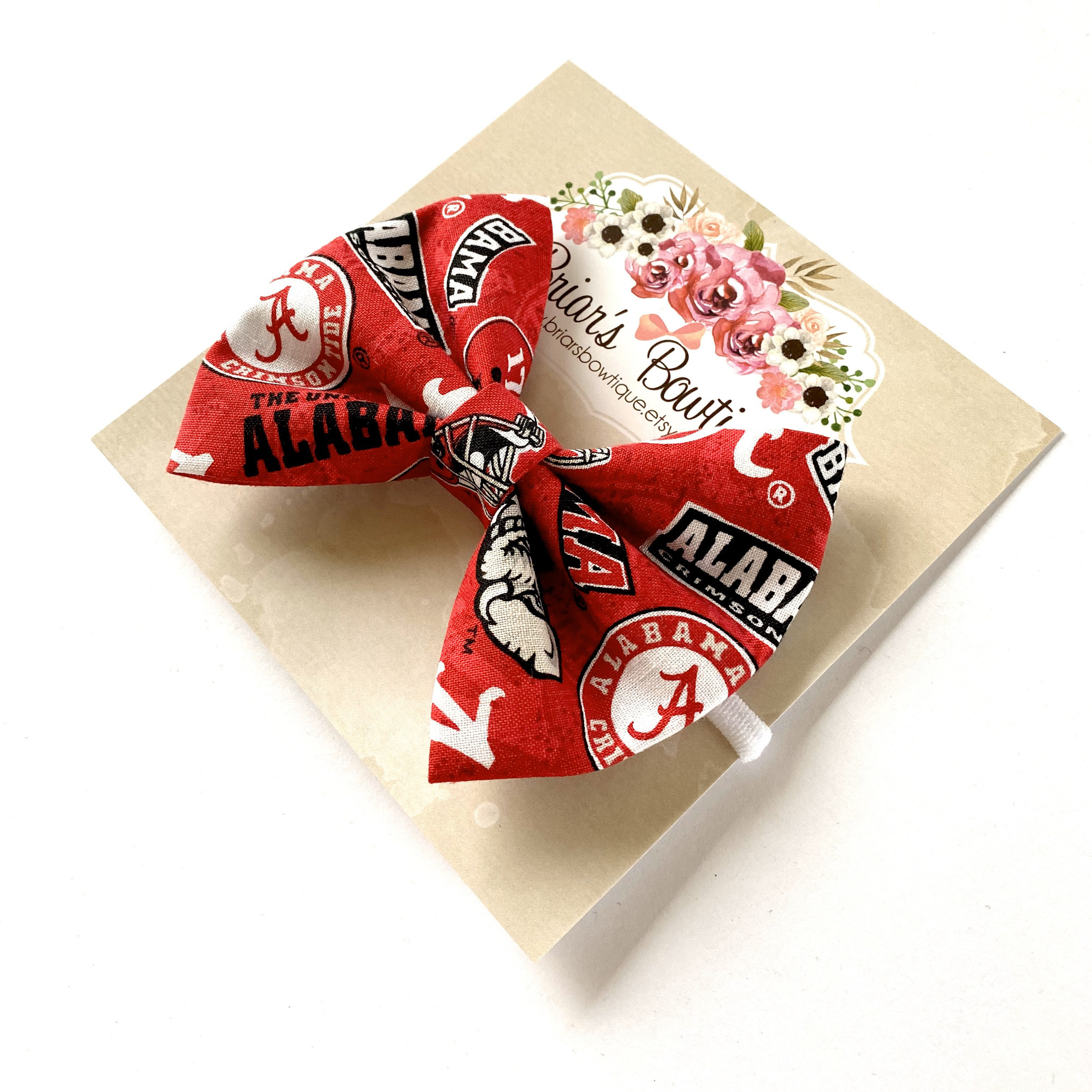 Alabama Crimson Tide Bow: College Team Hair Clip or Headband