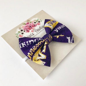 Minnesota Vikings Bow: Football Hair Clip or Headband