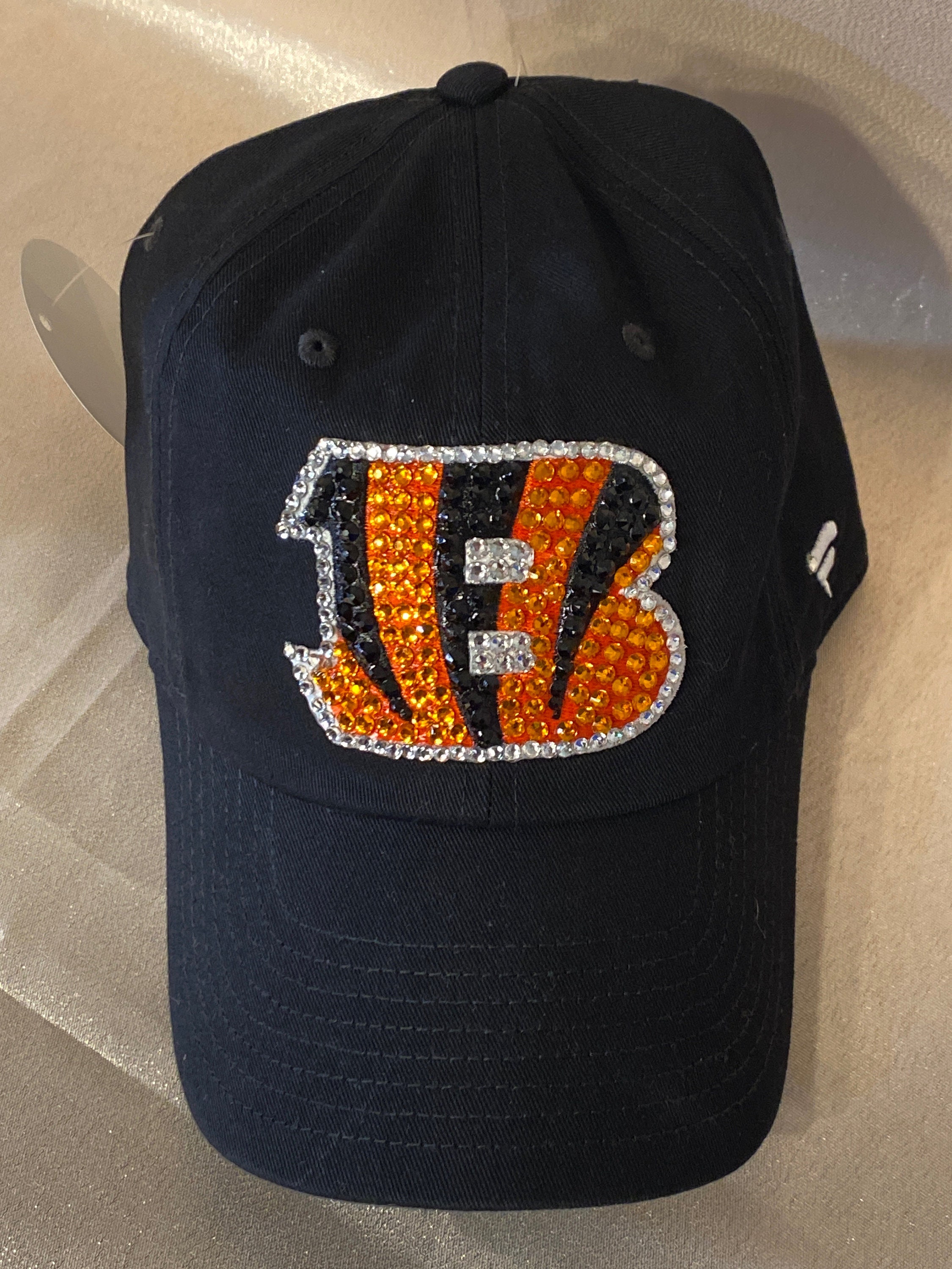 New Bling Cincinnati Bengals Swarovski Hat CLEARANCE Bling Crystal Cincinnati Bengals Blush & Rose Gold  main image 2