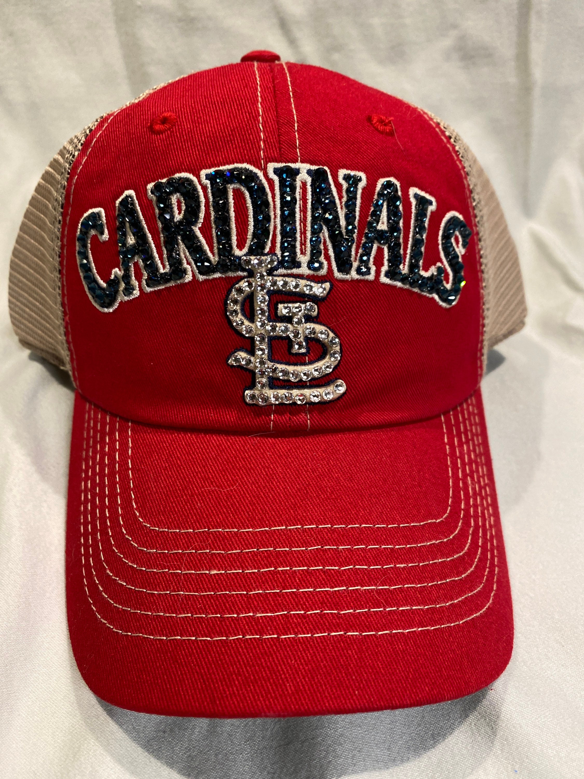 47286 Louisville Cardinals Crystal Lacy Oval Rhinestone Pendant Earrings