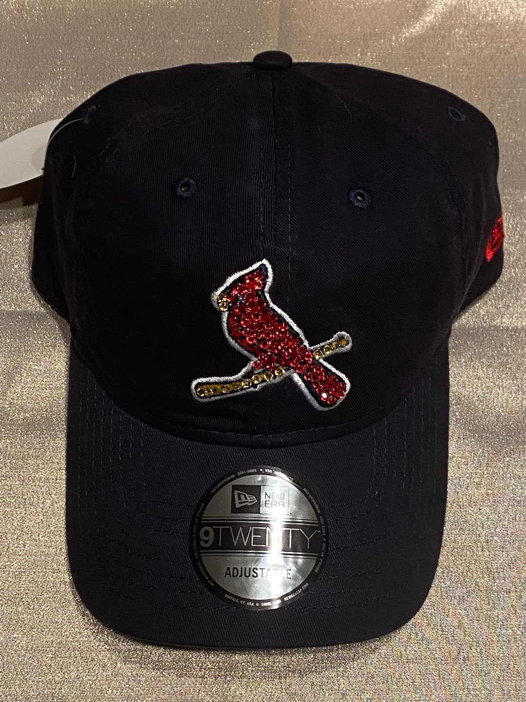 Blinged Navy or White St. Louis Cardinals Bird on Bat Ladies  display picture 1