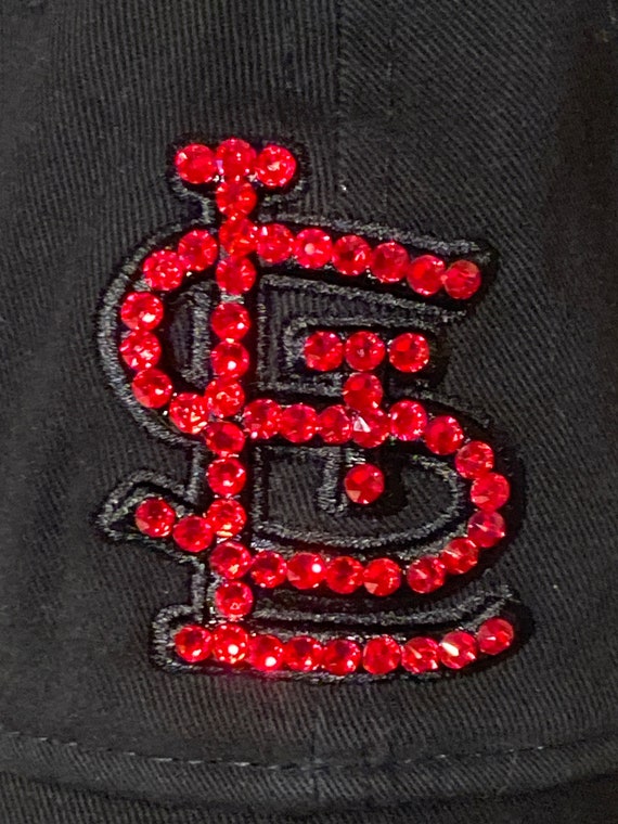 Blinged Black St Louis Cardinals STL Baseball Hat Hand -  Israel