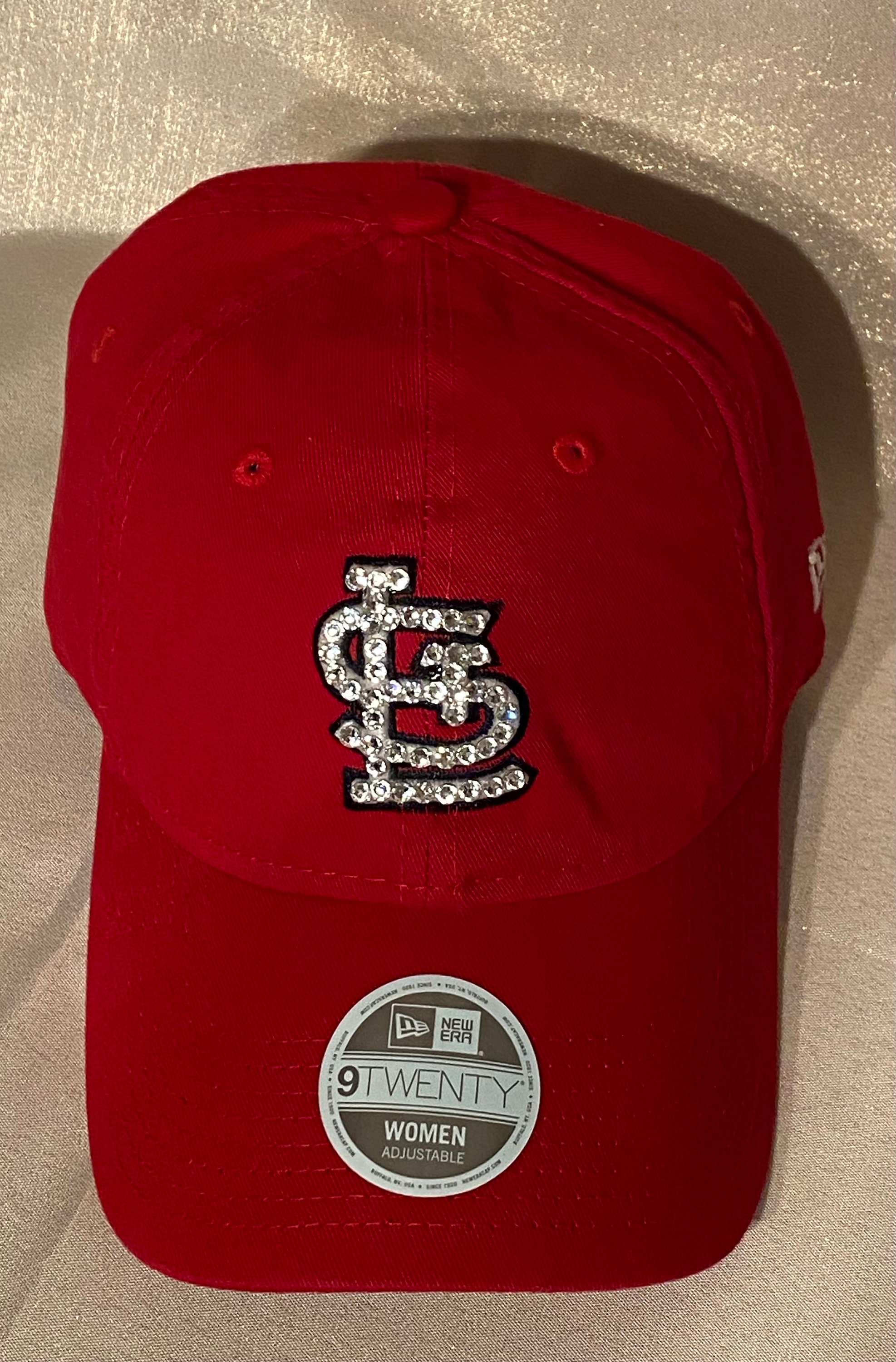 Blinged Navy Blue St Louis Cardinals STL Hat Hand Embellished 