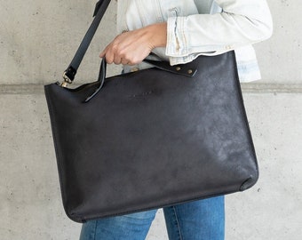 Leather Tote Bag, Laptop bag, women and men bag  available in 5 colors ! Mile