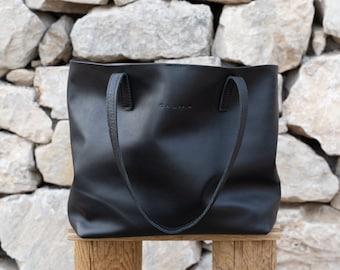 leather lote bag full grain leather tote bag personalized gifts, available in 6 colors! Cloud Oslo.